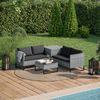 STEELSØN 'Alniyat' Polyrattan Gartenlounge 4-tlg. mit Tisch und Aufbewahrungsbox, grau-meliert/anthrazit, wetterfest, Outdoor Sitzgruppe für 4 Personen Bild 2