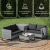 STEELSØN 'Alniyat' Polyrattan Gartenlounge 4-tlg. mit Tisch und Aufbewahrungsbox, grau-meliert/anthrazit, wetterfest, Outdoor Sitzgruppe für 4 Personen Bild 3