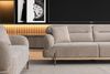 Nobelaa 'Irisia' Sofa Set 3+3+1 mit Schlaffunktion, Beige Bild 5