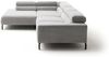 KAWOLA Sofa DELIA Ecksofa XL Cord hellgrau Recamiere links 74 x 219 x 312 cm Bild 5