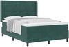 vidaXL Boxspringbett mit Matratze Dunkelgrün 140x190 cm Samt 3342005 Bild 2