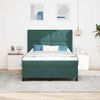vidaXL Boxspringbett mit Matratze Dunkelgrün 140x190 cm Samt 3342005 Bild 3