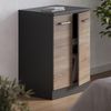 Küchenschrank für Dachschrägen R-Line Sonoma 60 cm ohne Schräge mit 2 Türen Vicco Bild 4