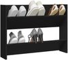 vidaXL Wand-Schuhschrank Schwarz 80x18x60 cm Holzwerkstoff 806743 Bild 3