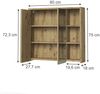 Badspiegelschrank Viola Cashmere/Artisan-Eiche 80x75 cm Vicco Bild 2