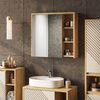 Badspiegelschrank Viola Cashmere/Artisan-Eiche 80x75 cm Vicco Bild 3