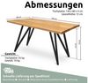 holz4home® Esstisch Massivholztisch aus Eiche I Küchentisch aus Echtholz, Kompletter Tisch (Tischplatte & Gestell), 4 cm dickes Massivholz Bild 4