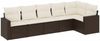 vidaXL 6-tlg. Garten-Sofagarnitur mit Kissen Braun Poly Rattan 3251330 Bild 2