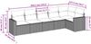 vidaXL 6-tlg. Garten-Sofagarnitur mit Kissen Braun Poly Rattan 3251330 Bild 3