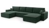 AX LIVING Grün Sofa U mit Schlaffunktion – Cedria U Wohnlandschaft Bild 2