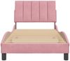 Einzelbettgestell Design für Erwachsene ohne Matratze Rosa 90x190 cm Samt d5064e Bild 5