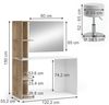 Schminktisch Tower Weiß/Sonoma 122.2 cm mit Hocker Vicco Bild 3