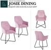 SVITA JOSIE Dining 2er Set Esszimmerstuhl Sessel Polsterstuhl Stoff Pink Bild 3