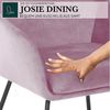 SVITA JOSIE Dining 2er Set Esszimmerstuhl Sessel Polsterstuhl Stoff Pink Bild 4