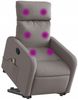 vidaXL Massagesessel mit Aufstehhilfe Taupe Stoff 3206715 Bild 3