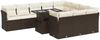 vidaXL 11-tlg. Garten-Sofagarnitur mit Kissen Braun Poly Rattan 3326234 Bild 2