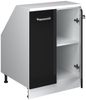 Küchenschrank für Dachschrägen R-Line Schwarz Hochglanz/Weiß 60 cm mit 2 Türen, Schrankkorpus 60 cm Tiefe Vicco Bild 3