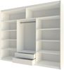 Kleiderschrank Malibu LED, mit Frontspiegel, Farbe: Weiß / Weiß Glas Bild 3