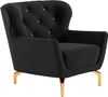 sit&more Sessel Orient 3, inkl. 1 Zierkissen mit Strass-Stein, goldfarbene Metallfüße Bild 3