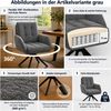6er-Set Esszimmerstuhl HWC-Q36, Küchenstuhl drehbar Auto-Return, Stoff Chenille (680g/m²) Öko-Tex Metall MVG ~ grau Bild 2