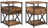 vidaXL Nachttisch 2 pcs Altholz 40 x 42 x 55 cm Holzwerkstoff 881882 Bild 2