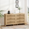 Bogenförmiger Ecken-Schrank mit 6 Rattan-Schubladen, natur, 130x40x74 cm Bild 2