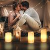 Relaxdays LED Kerzen Echtwachs im 3er Set Bild 3