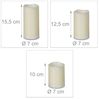 Relaxdays LED Kerzen Echtwachs im 3er Set Bild 4