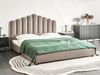 Bett mit Lattenrost Samtstoff VINCENNES 180 x 200 cm Taupe Bild 3