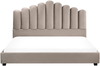 Bett mit Lattenrost Samtstoff VINCENNES 180 x 200 cm Taupe Bild 5