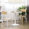 Esstisch Ø80x75 cm – runder Küchentisch aus MDF mit pulverbeschichtetem Stahlfuß Bild 2
