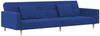 vidaXL Schlafsofa 2-Sitzer mit 2 Kissen Blau Stoff 375803 Bild 2