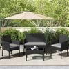 Yaheetech Balkonset Gartenmöbel-Set 4-er Set Rattanmöbel für 4 Personen, Gartengarnitur aus Zweisitzer-Sofa & 2 Einzelsofas & Kaffeetisch Bild 2