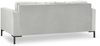 Micadoni Sofa Mamaia 2-Sitzer Samt Bluvel Silber schwarze Beine Bild 2