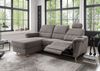 Ecksofa >Ludwigshafen< Motor-funktion, Kopfstütze, Stauraum, grau-braun - 231x113x165 (BxHxT) Bild 2