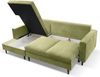 Selsey 'Nalika' Ecksofa mit Schlaffunktion, Kordsamt-Bezug, pistaziengrün, linksseitig, 90 x 230 x 143 cm Bild 4