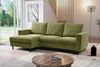 Selsey 'Nalika' Ecksofa mit Schlaffunktion, Kordsamt-Bezug, pistaziengrün, linksseitig, 90 x 230 x 143 cm Bild 2