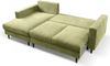 Selsey 'Nalika' Ecksofa mit Schlaffunktion, Kordsamt-Bezug, pistaziengrün, linksseitig, 90 x 230 x 143 cm Bild 3
