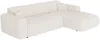 Vente-unique - POGNI Sofa Stoff Weiß - B 180 cm x H 77 cm x L 283 cm Bild 4