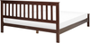 Bett mit Lattenrost MAYENNE 160 x 200 cm Holz Dunkler Holzfarbton Bild 5