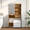 vidaXL Schminktisch mit LED-Leuchten Artisan-Eiche 74,5x40x141 cm 857022 Bild 3