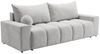 GRAINGOLD Schlafsofa Miro, mit Kissen, Couch 3-Sitzer, mit Wellenfeder und Bettkasten, Velour-Stoff, Hellgrau Bild 5