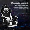 Gaming-Stuhl Racing mit 2-Punkt-Massage Lendenkissen PU-Leder Weiß Xavier Bild 4