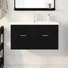 vidaXL Badezimmerschrank Schwarz Eichen-Optik 90 x 38,5 x 46 cm 3333138 Bild 4