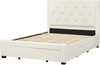 Bett mit Schubladen LIEVIN 140 x 200 cm Samtstoff Creme Bild 5