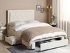 Bett mit Schubladen LIEVIN 140 x 200 cm Samtstoff Creme Bild 3