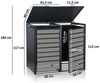 Zelsius Mülltonnenbox für 2 Mülltonnen, Anthrazit RAL 7016, Tür in hellgrauer Holzoptik Bild 4