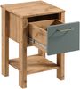 AX LIVING Nachttisch für Boxspringbett Iseonia SN Eiche Wotan/Grün Bild 2