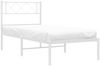 vidaXL Bettgestell mit Kopfteil Metall Weiß 90x200 cm 372319 Bild 3