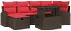 vidaXL Garten-Sofa-Set mit Kissen mit Speicher 7 pcs Braun Poly Rattan 3359761 Bild 2